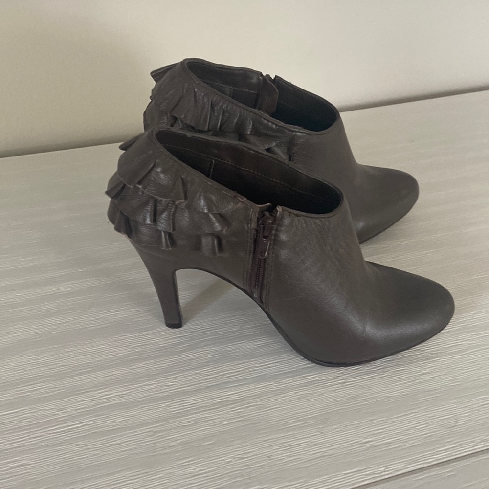 Brown heeled boots